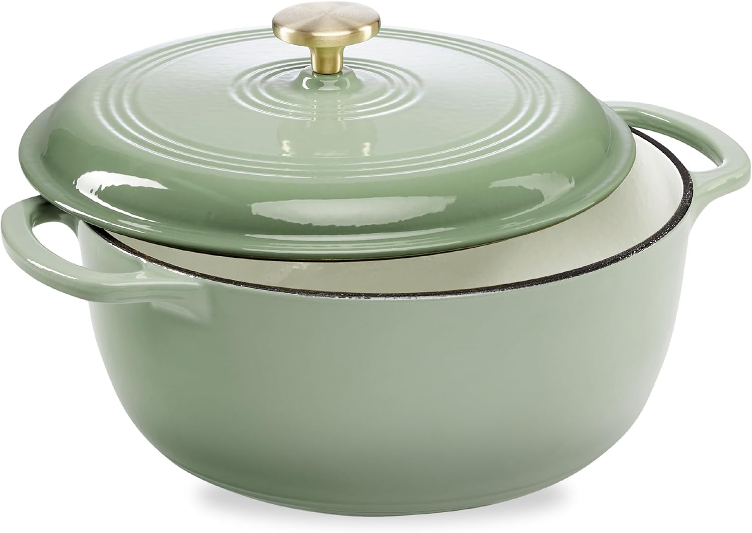 6 Quart Cast-Iron Dutch Oven - Sage Green