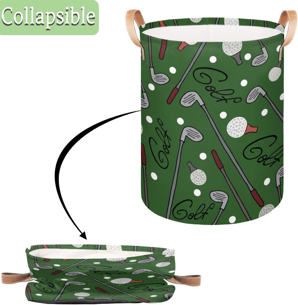 Large Collapsible Laundry Basket with Handle for Storage