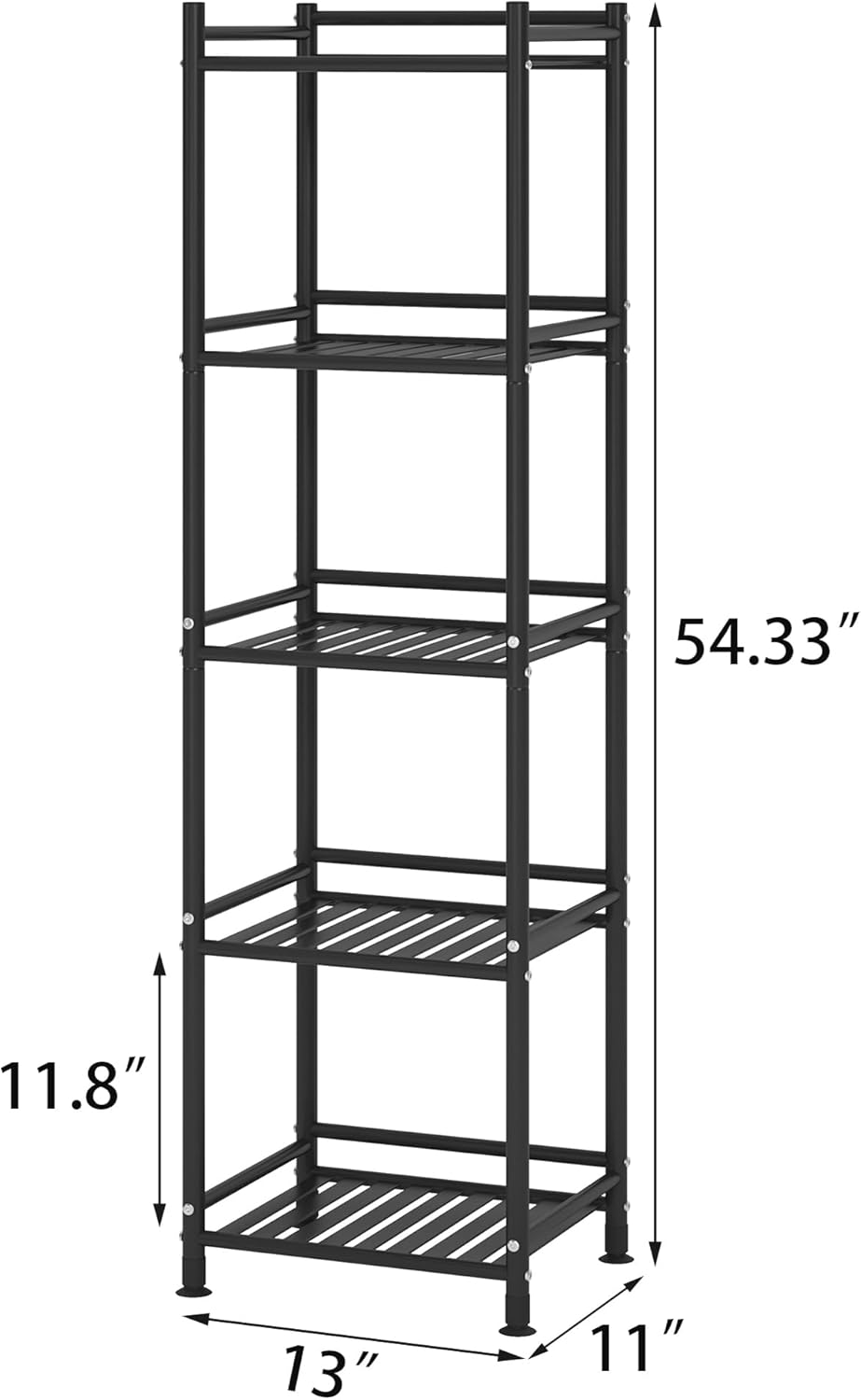 5 Tier Metal Standing Shelf for Organizing Your Space