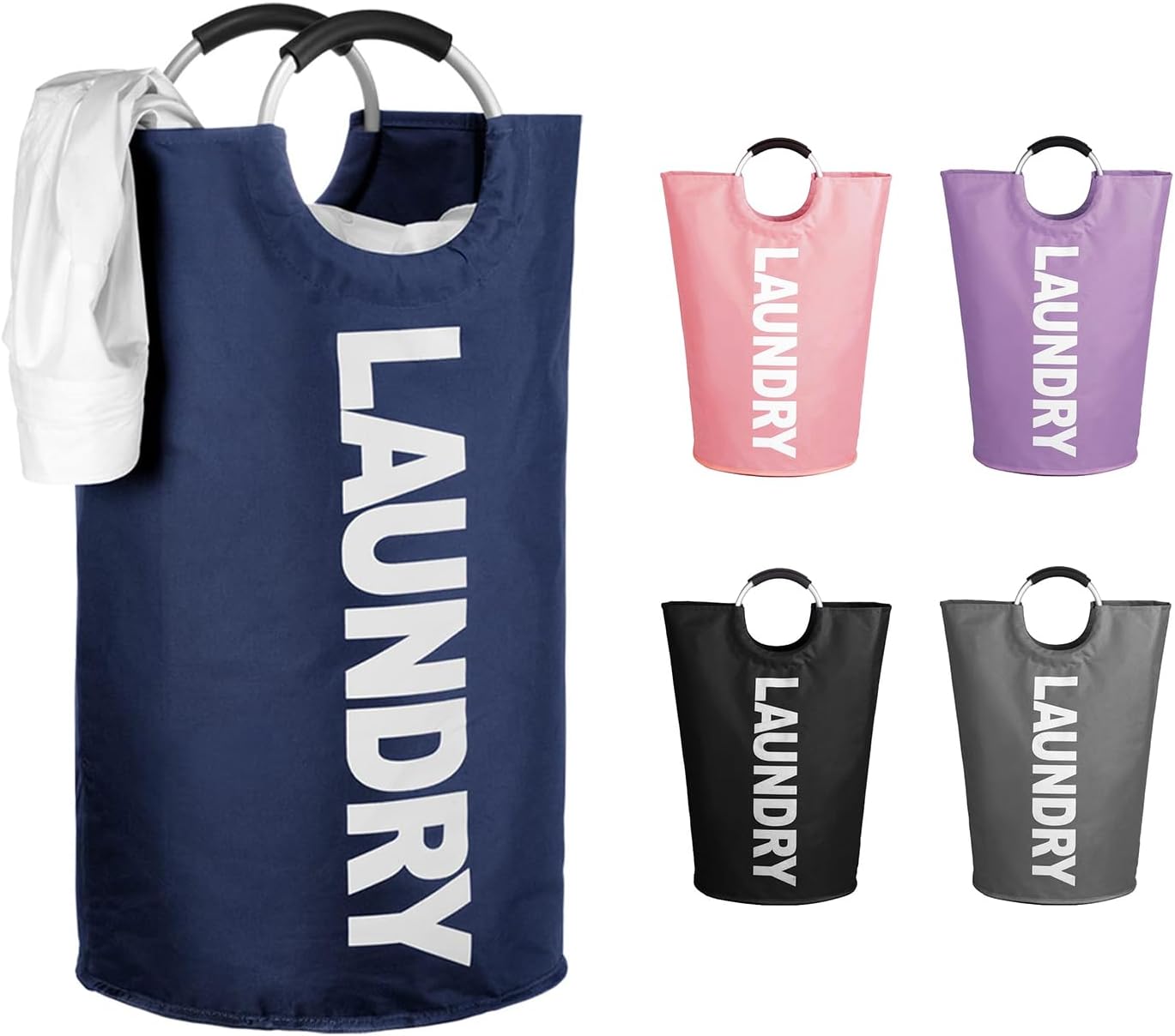 WOOHA 125L Collapsible Laundry Hamper for Bedroom Closet Bathroom