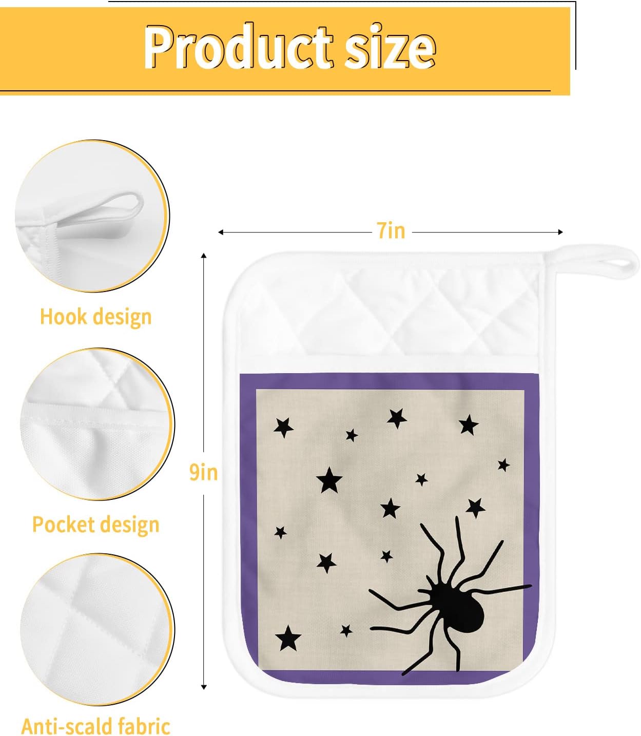 5-Piece Halloween Pot Holder Set