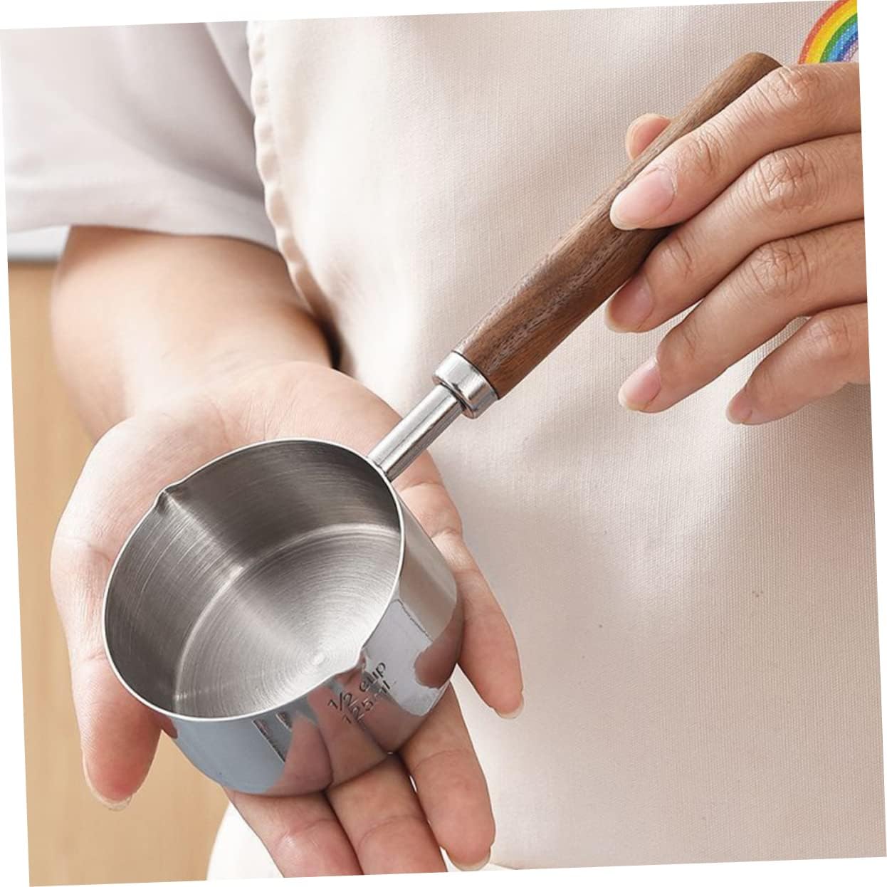 VINTORKY Stainless Steel Saucepan with Handle Ergonomic Design for Kitchen Use