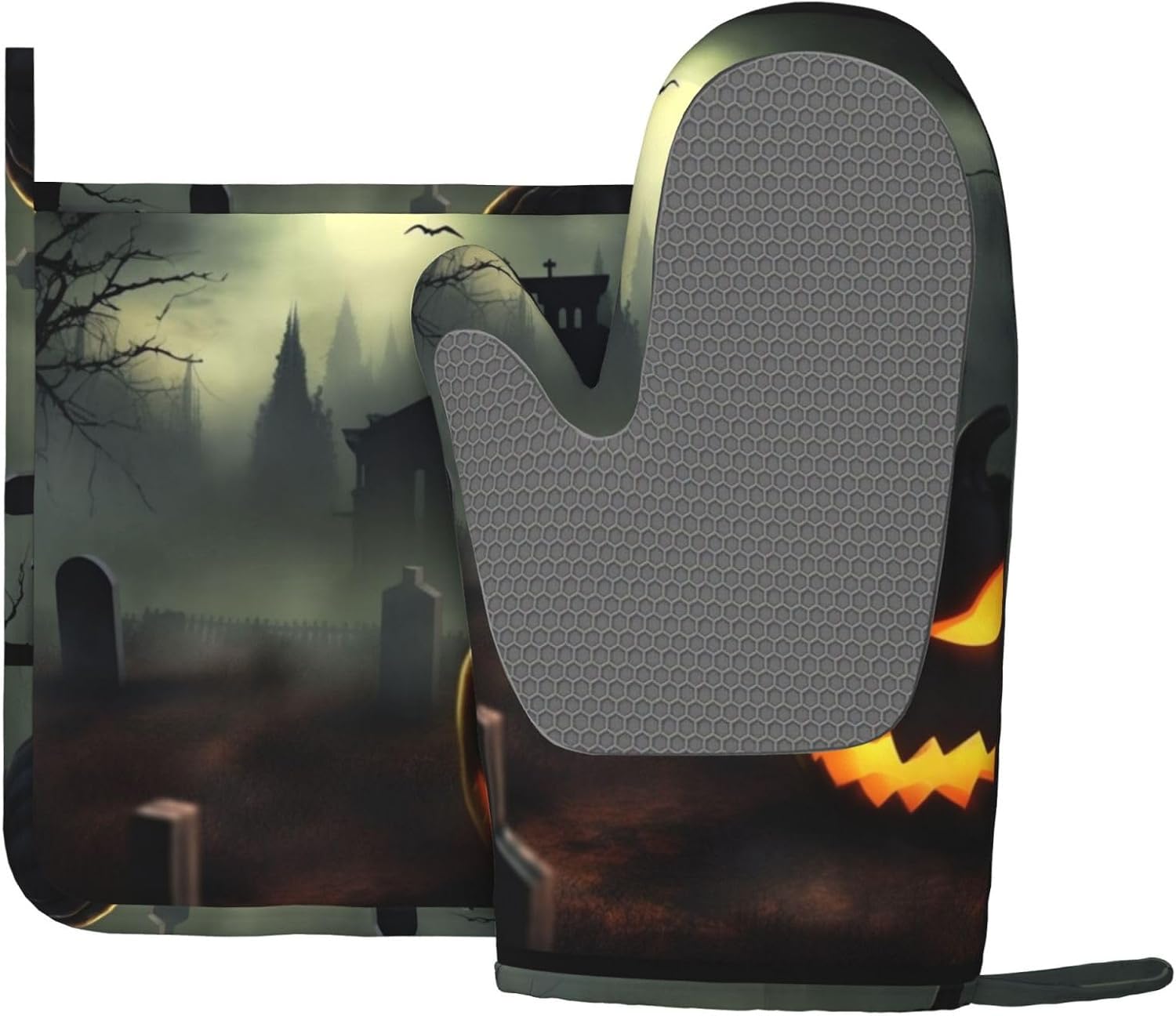Halloween Horror Oven Mitts and Pot Holders Set of 2
