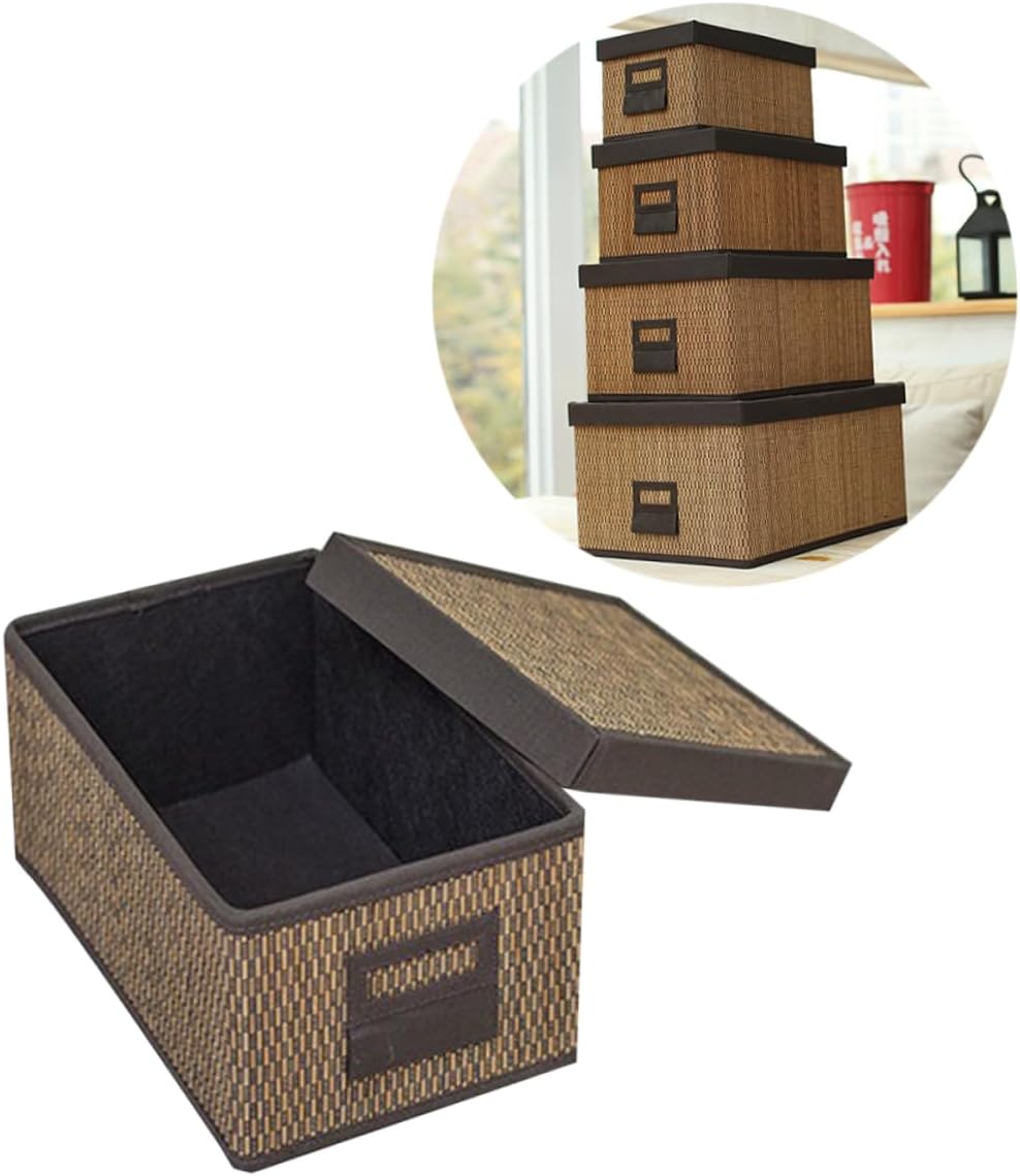 BESTonZON Non-Woven Fabric Foldable Washer with Lid Organizer