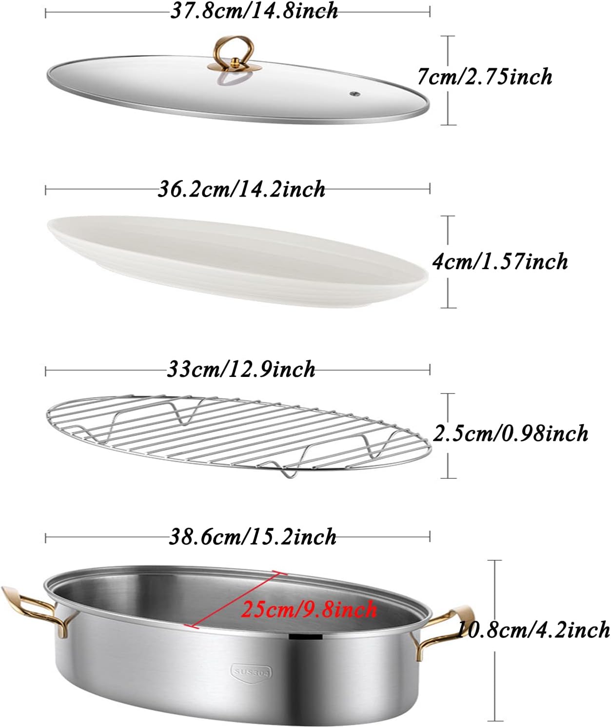 BINGWANGStainless Steel Fish Steamer