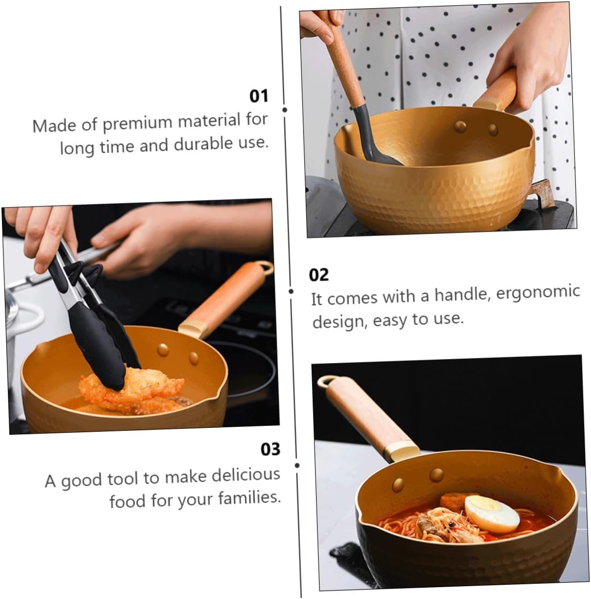 ABOOFAN 18cm Nonstick Milk Pan for Stew Energy Efficient