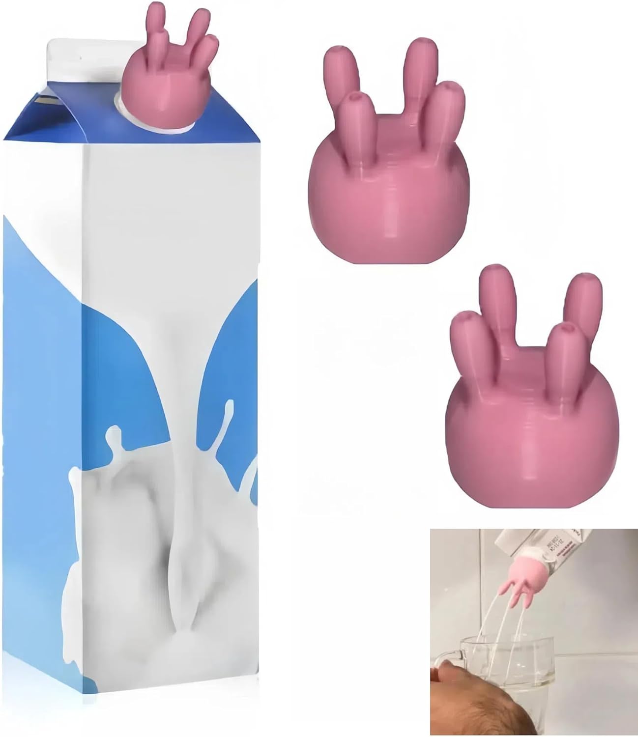 Cow Udder Milk Carton Cap Funny Pouring Lid for Home Use
