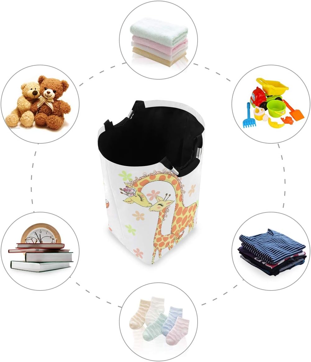 MOYYO Cute Giraffe Personlaity Foldable Laundry Basket for Home Kitchen