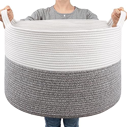 Goodpick Extra Large Rope Basket 83L Perfect for Storage