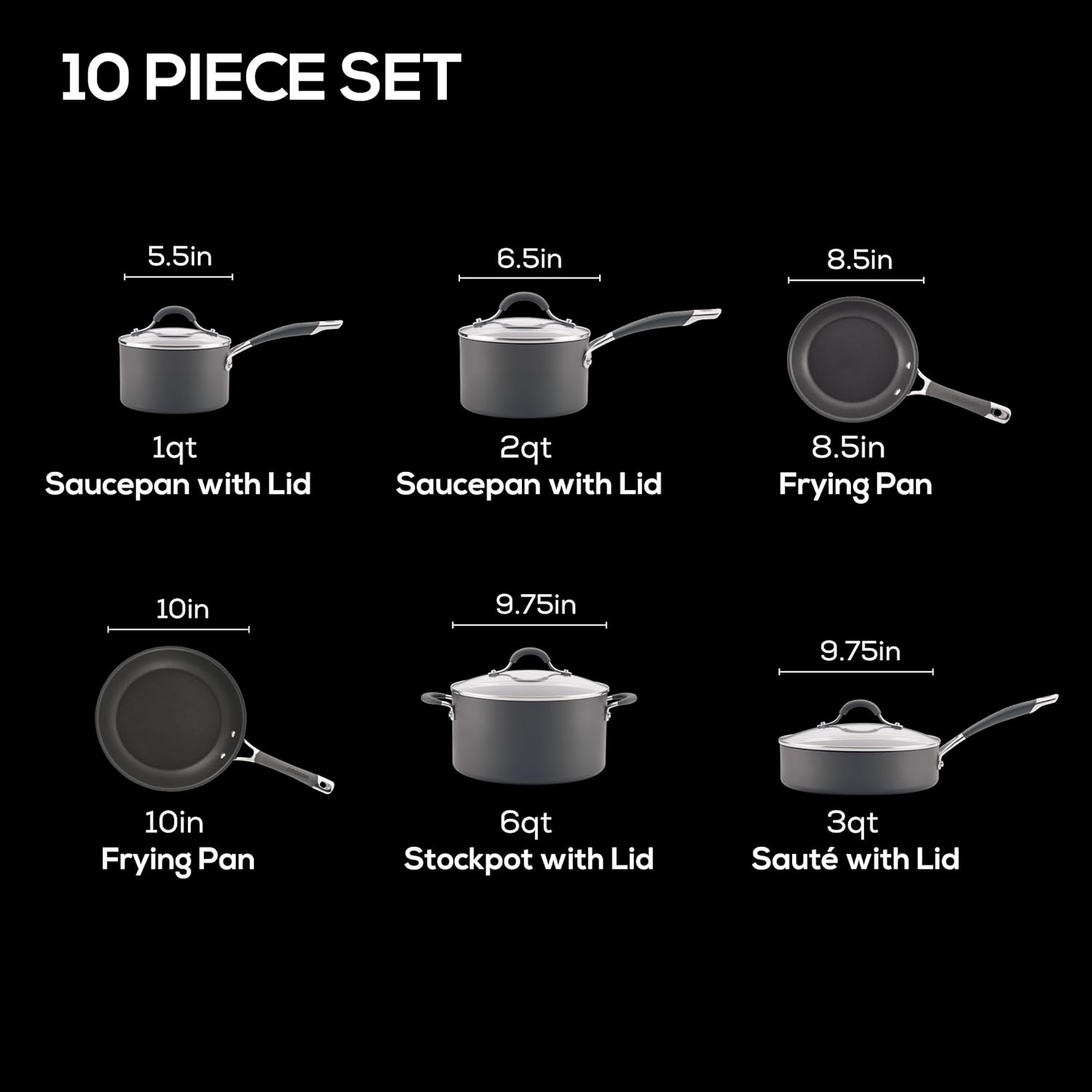 Circulon Radiance Cookware Set - Premium Nonstick Pots and Pans