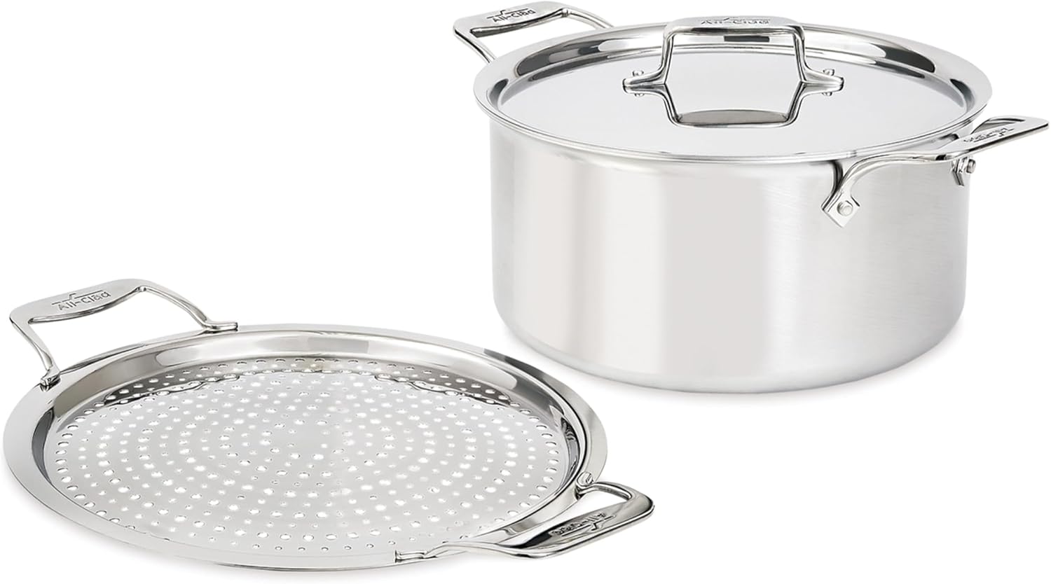 All-Clad D5 Stockpot with Lid and Guards