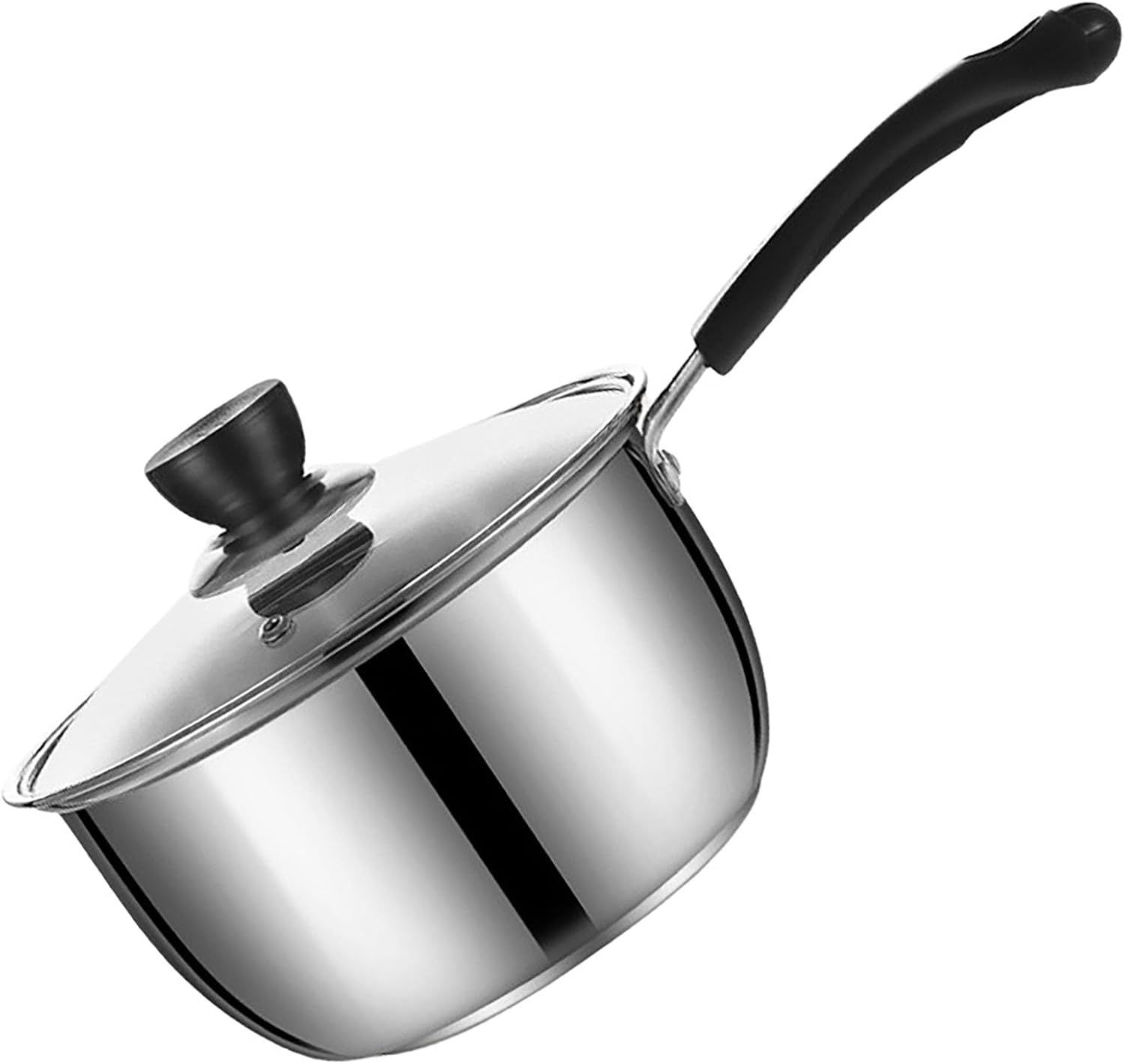 Yikangheng 13 Quart Stainless Steel Saucepan with Lid and Long Handle
