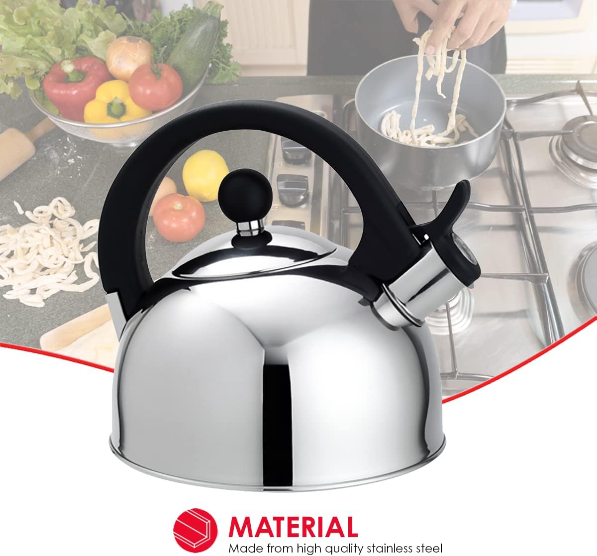 Quick-Boil Silver Tea Kettle 85x75