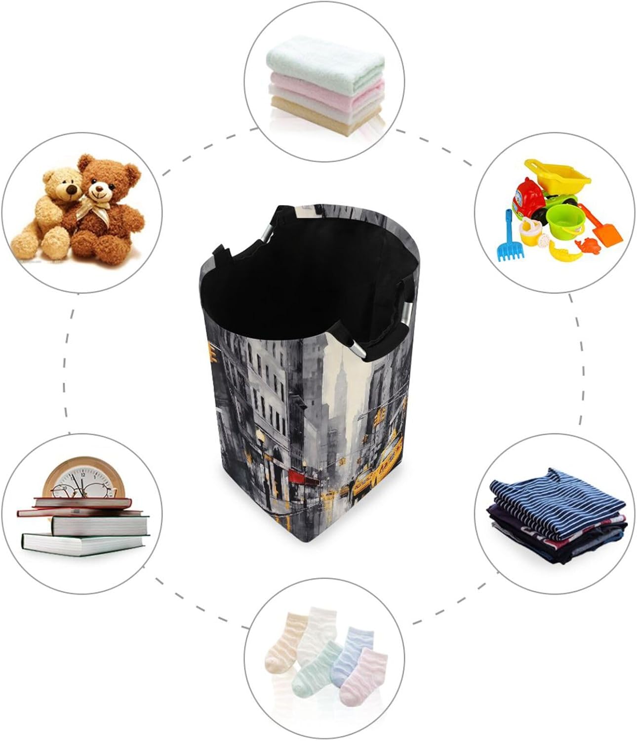 Kigai Collapsible Laundry Basket Large Waterproof Portable Sturdy