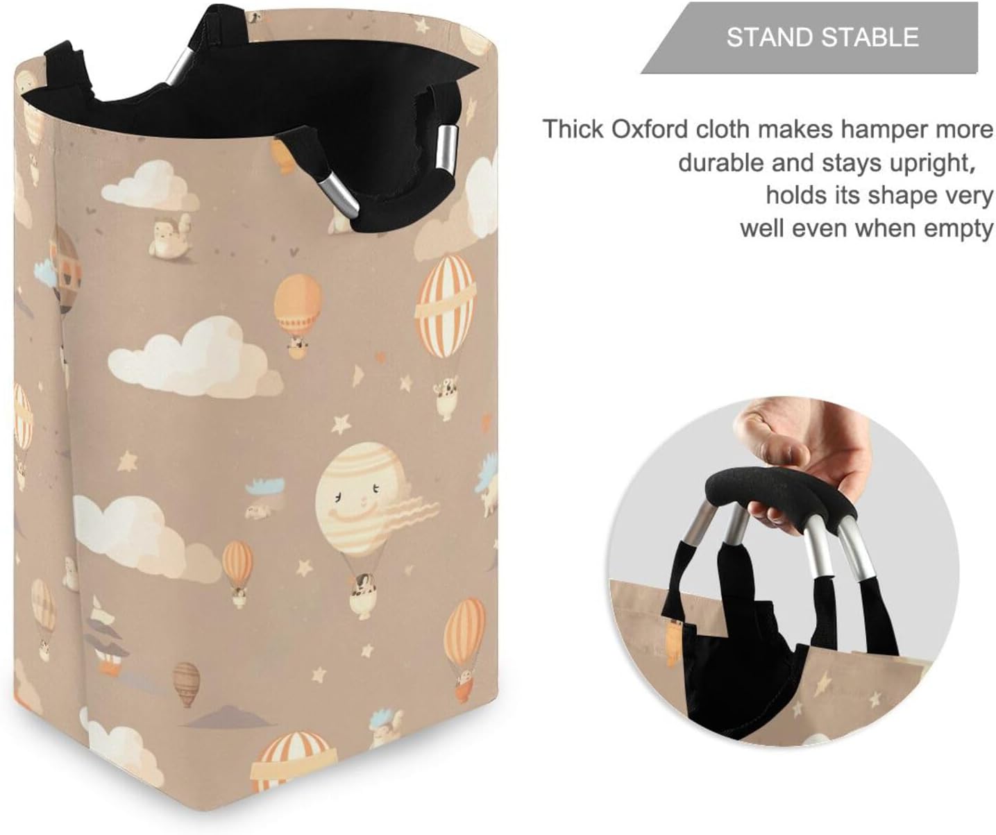 Collapsible Storage Bin for Kids with Cartoon Balloon Design