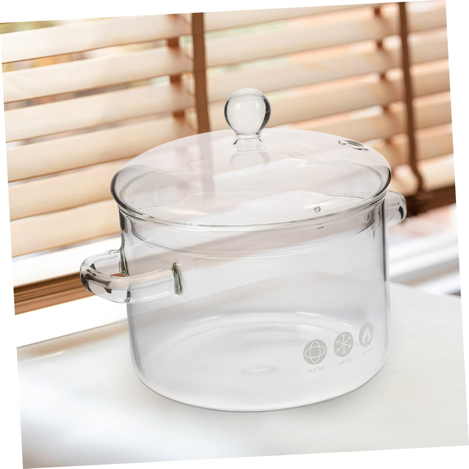 BRIGHTFUFU 1500ml Glass Stew Cooker