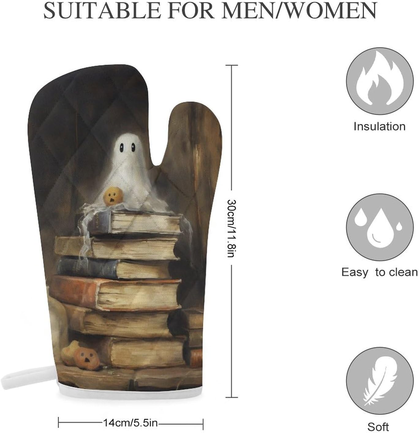 Halloween Rustic Book Oven Mitts 2 Pcs