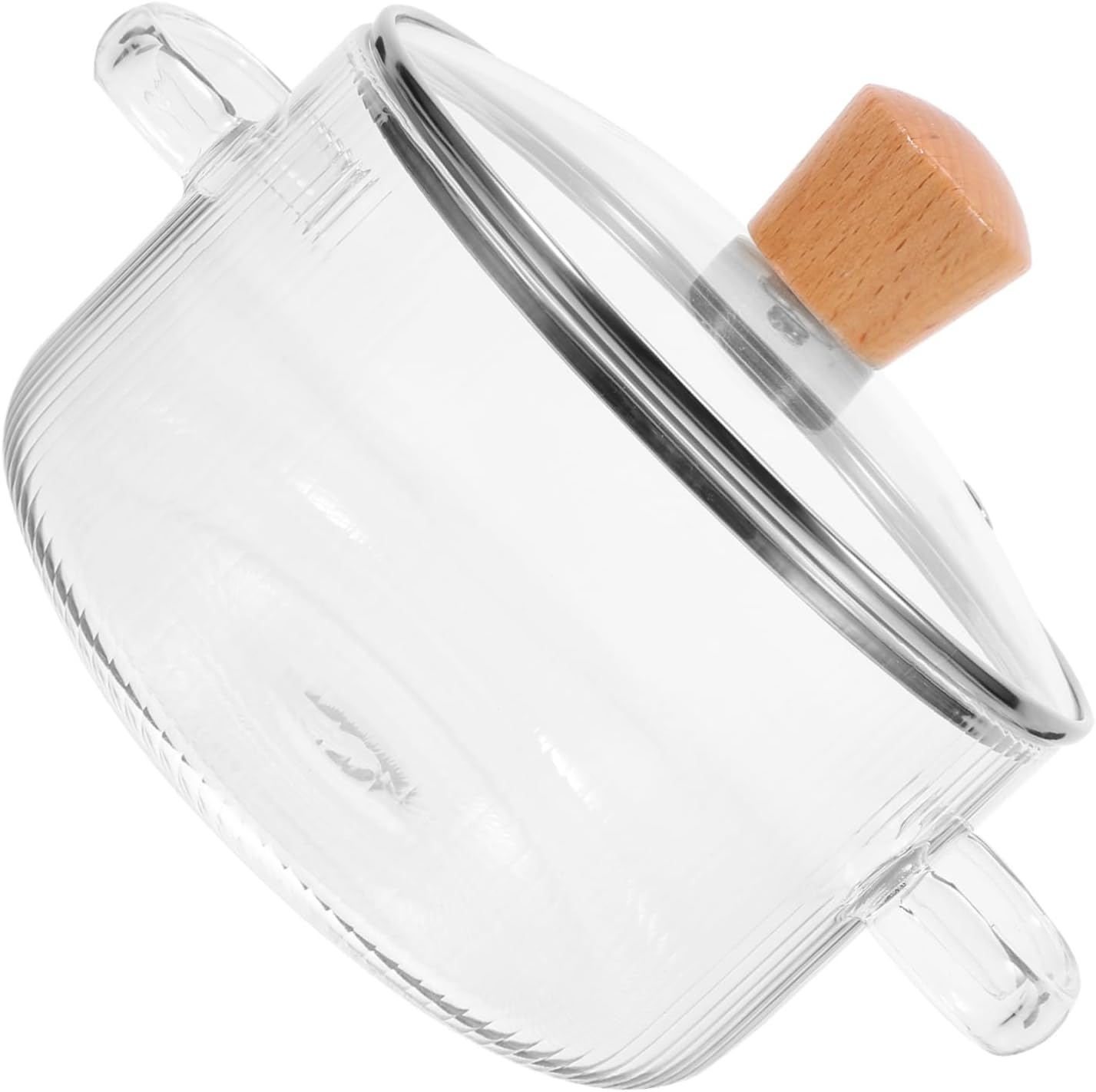 Prettyzoo Glass Saucepan with Cover