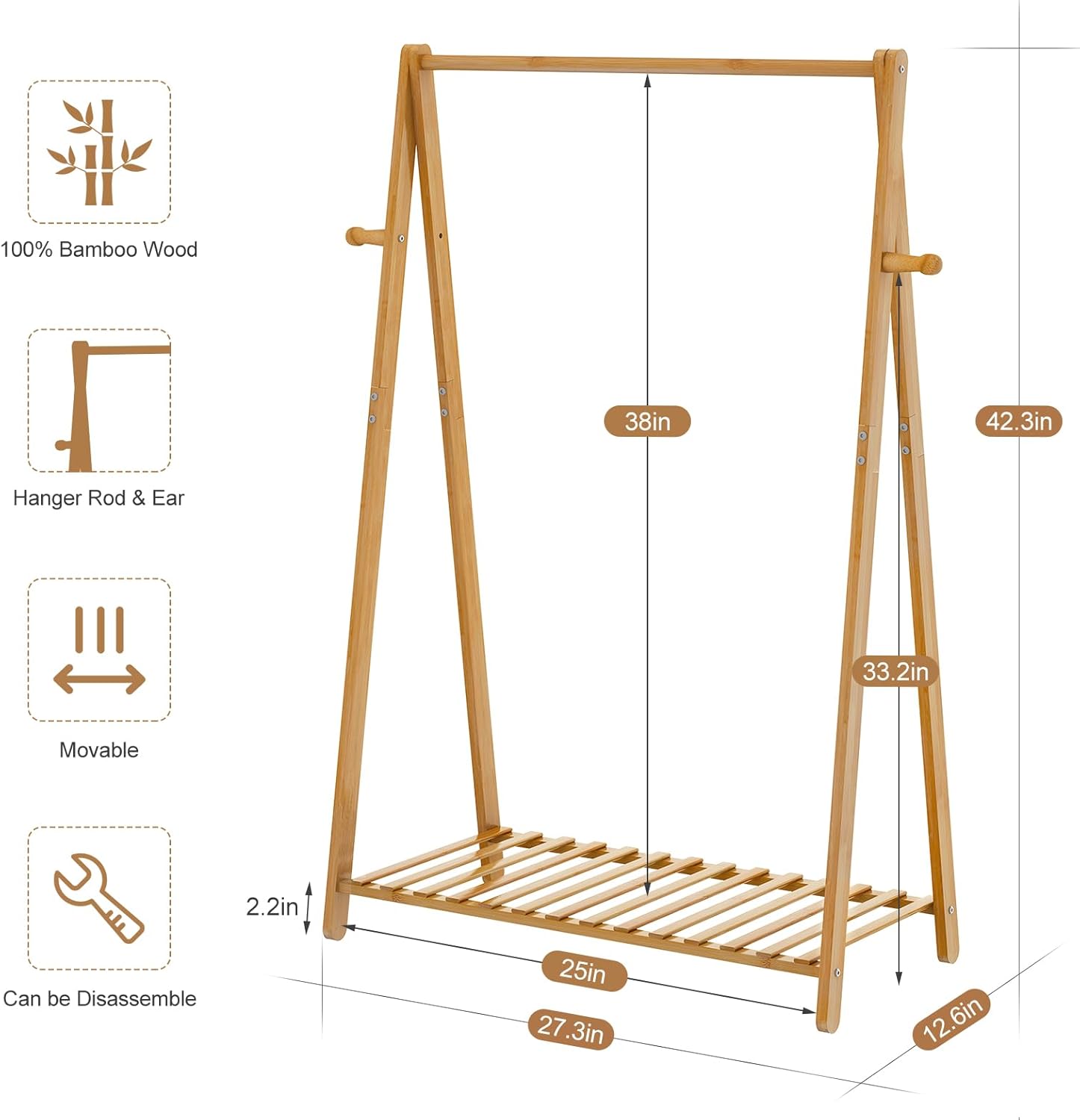 Space-Saving Small Clothes Hanging Rack for Kids and adults