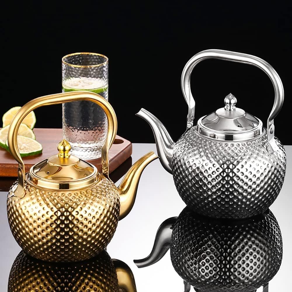 Sanqiahome 2000ml Stainless Steel Tea Kettle with Lifting Handle for Home Kitchen