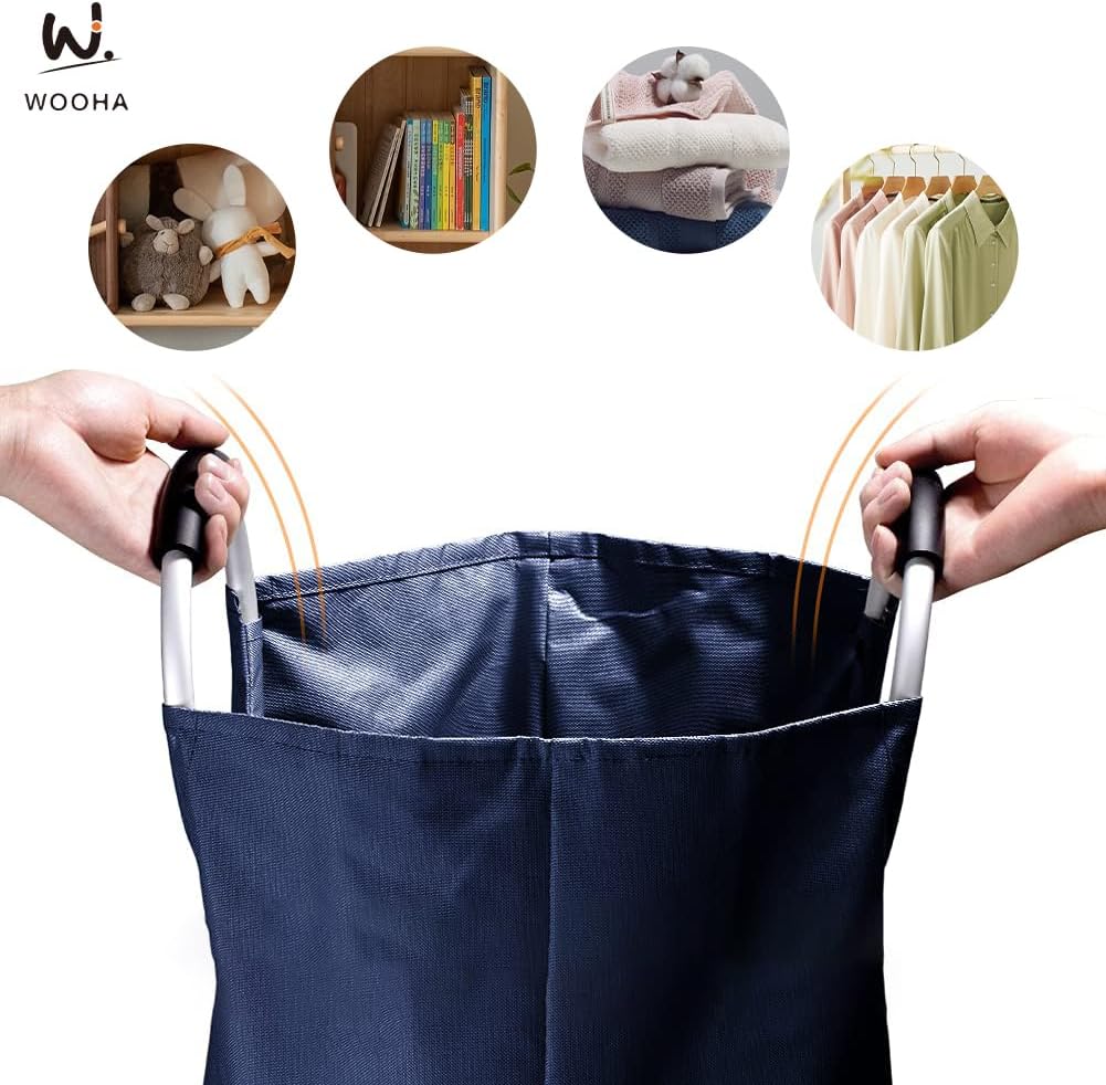 WOOHA 125L Collapsible Laundry Hamper for Bedroom Closet Bathroom