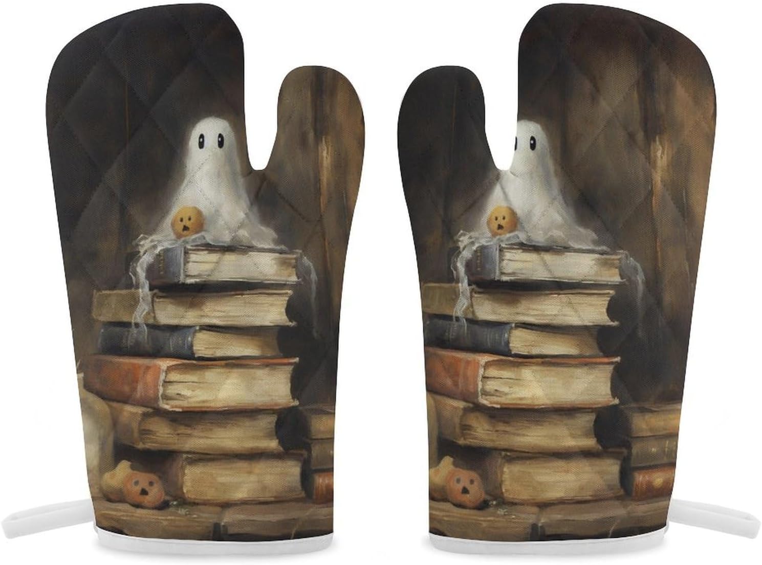 Halloween Rustic Book Oven Mitts 2 Pcs