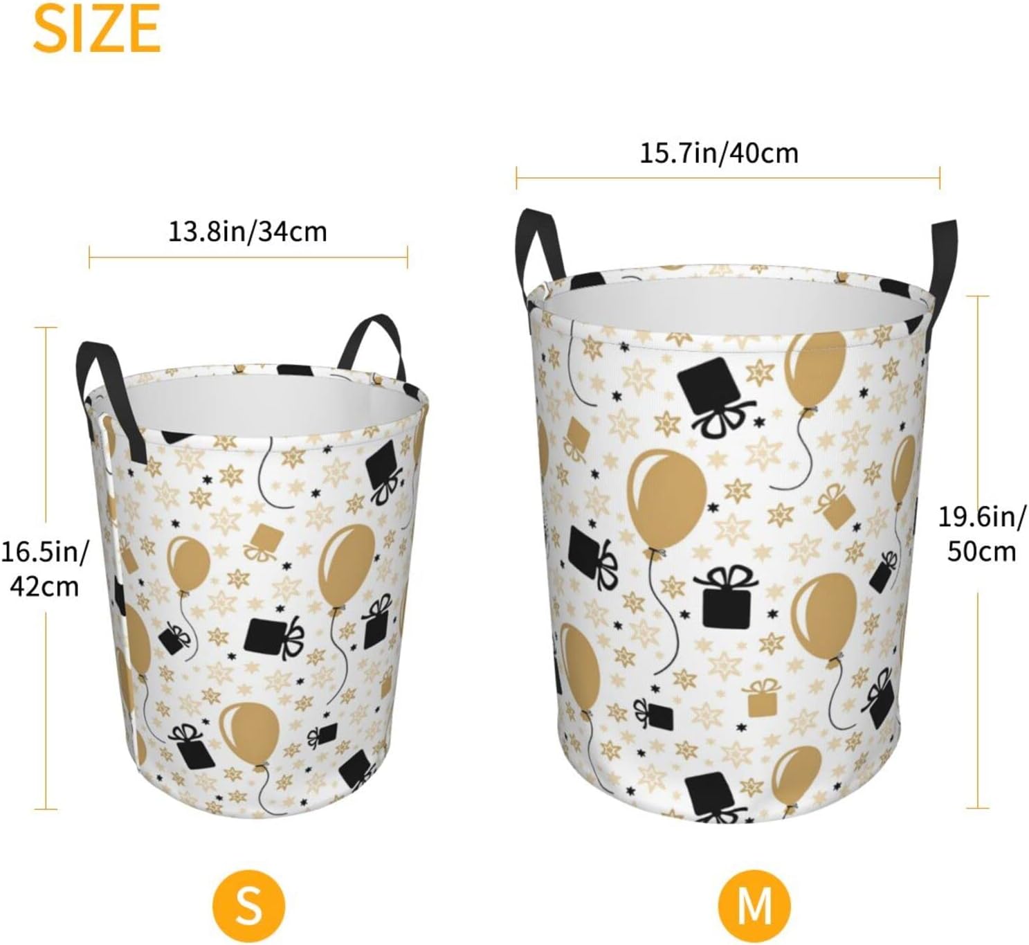 Birthday Laundry Hamper - collapsible easy to carry