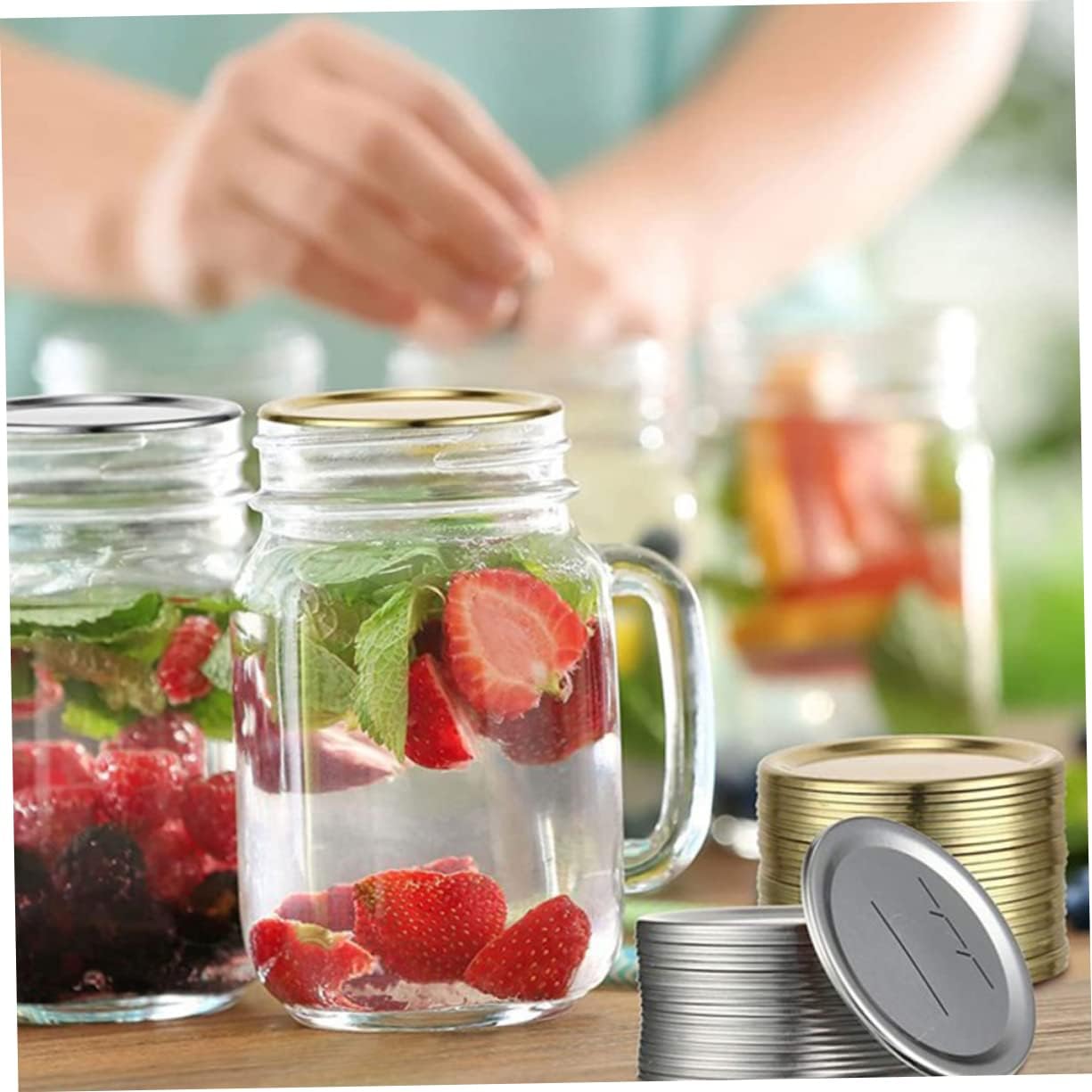 30 Mason Jar Lids Discs