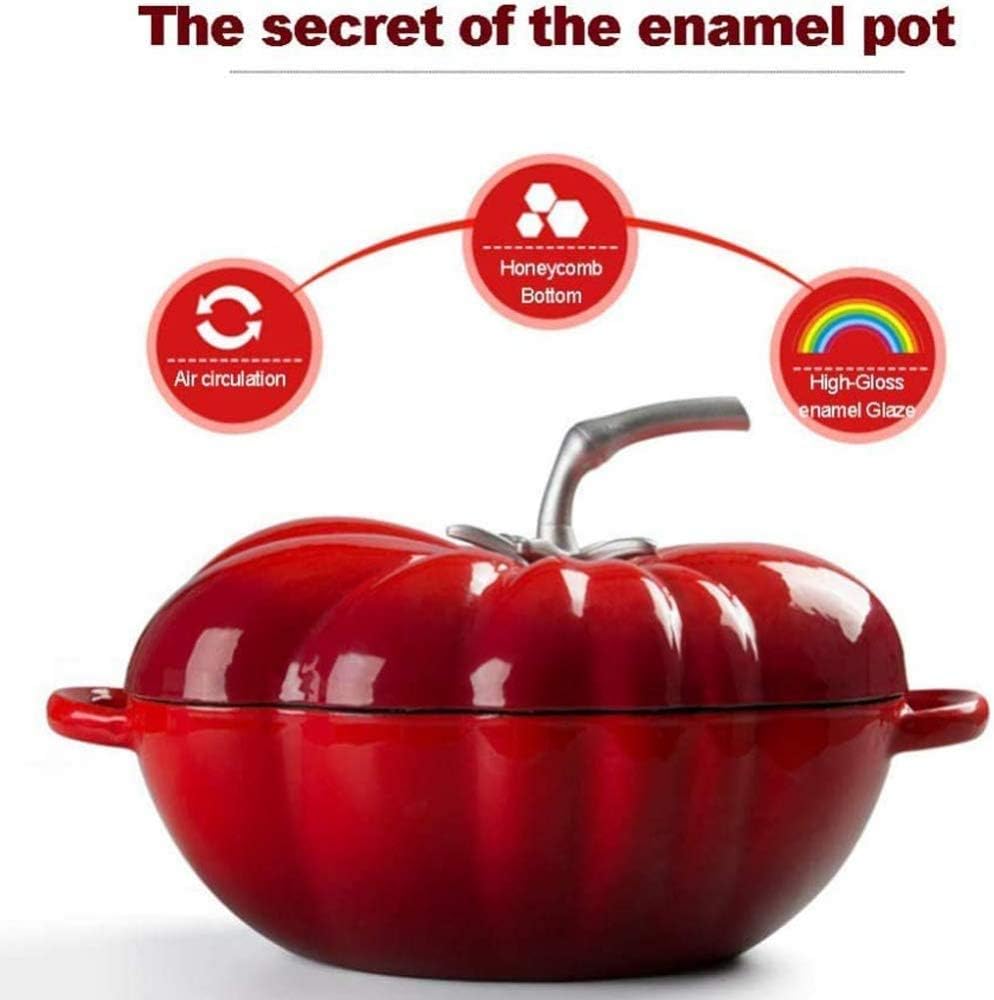 High-Quality Cast Iron Dutch Oven Red