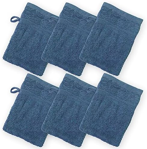 Homewear High Rise Stripe 6 Pack Wash Mitt Set