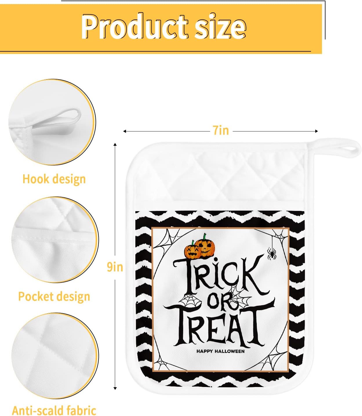 5-Piece Heat-Resistant Premium Pot Holder Set for Kitchen Use