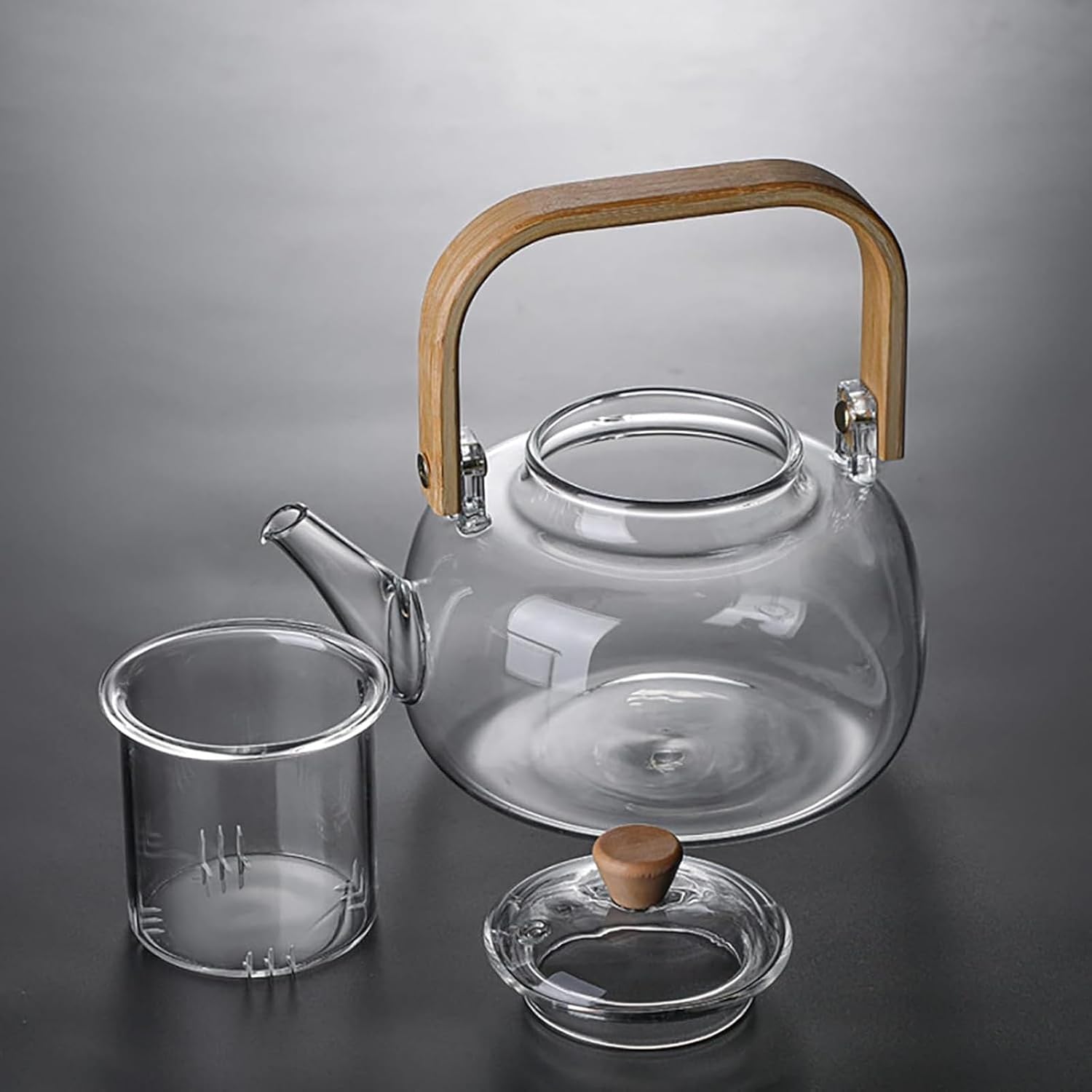Stove-Top Glass Infuser Tea Pot 900ml - Microwave Dishwasher Safe
