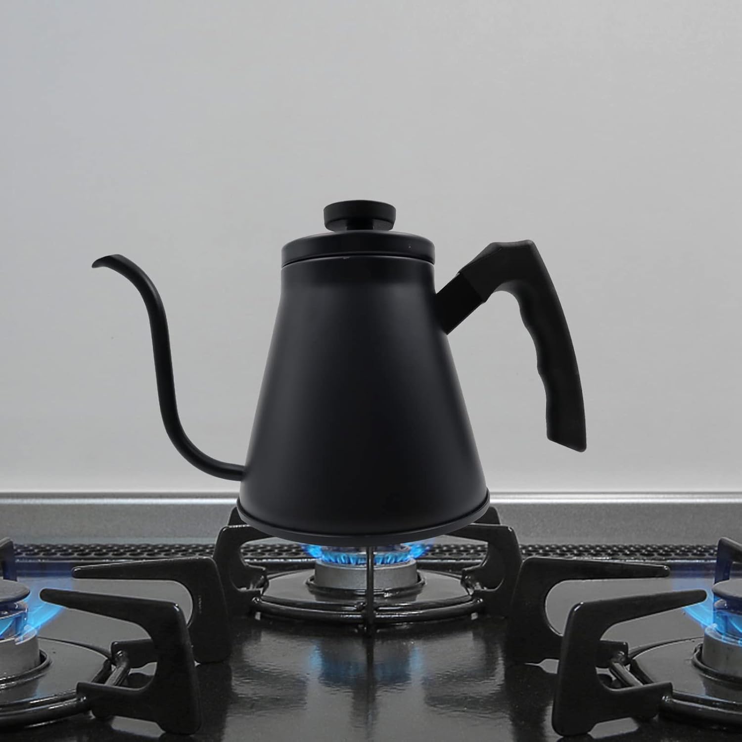 Sturdy Black Stainless Steel Gooseneck Coffee Kettle