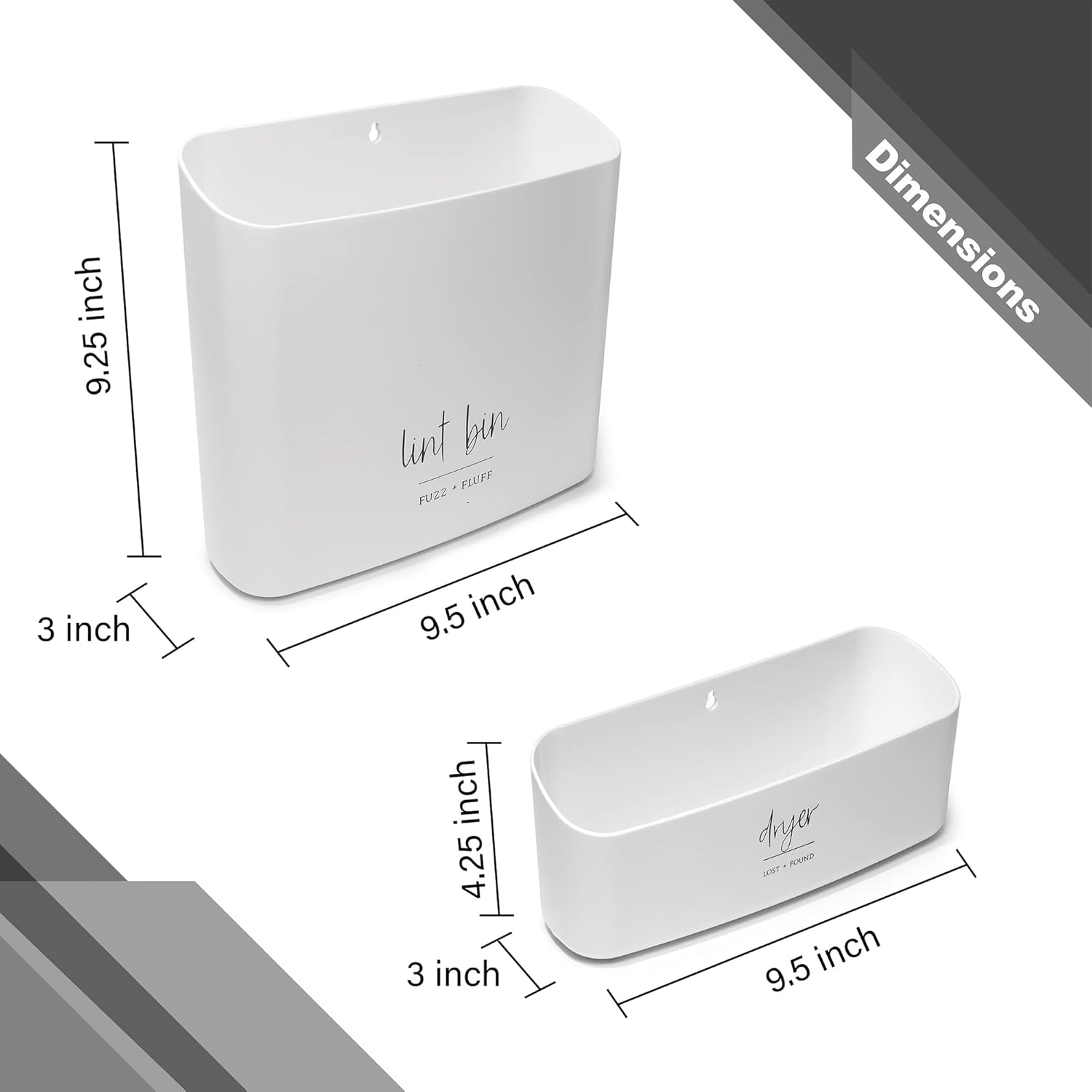 Magnetic Lint Bin for Laundry Storage