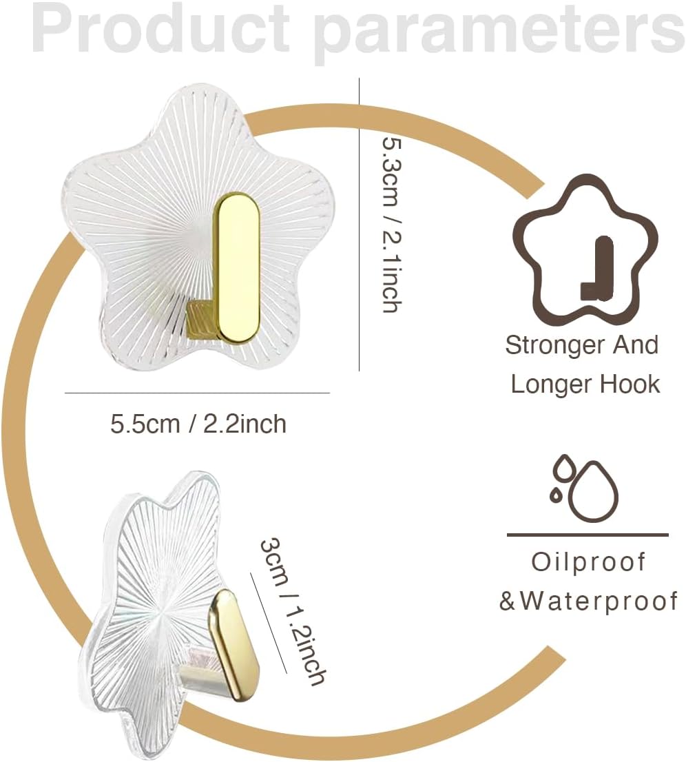 12 Pack Heavy Duty Adhesive Hooks for Home Use