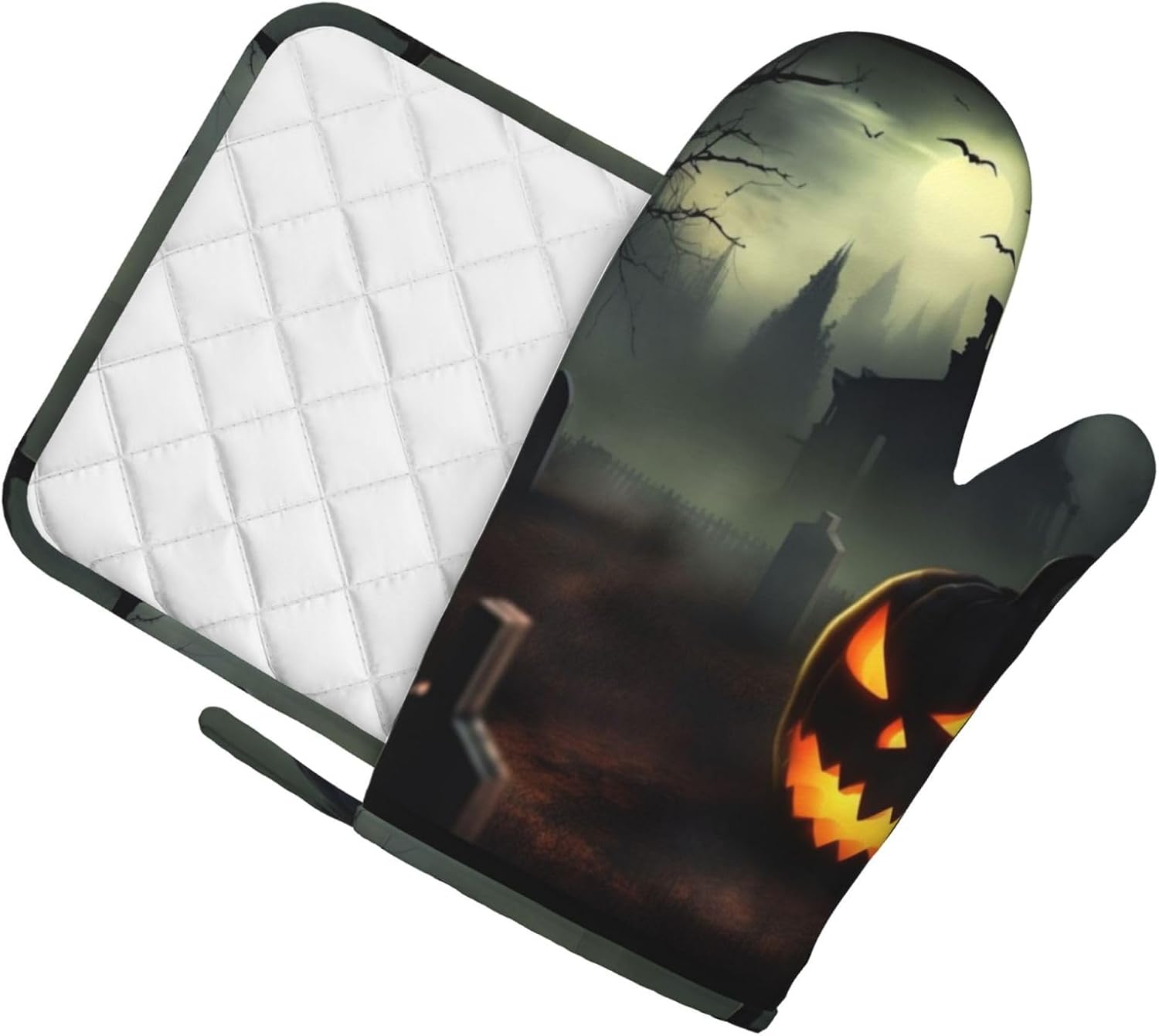 Halloween Horror Oven Mitts and Pot Holders Set of 2