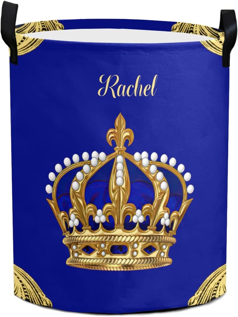 Joyestore Jewelry Prince Crown Blue Rope Laundry Basket
