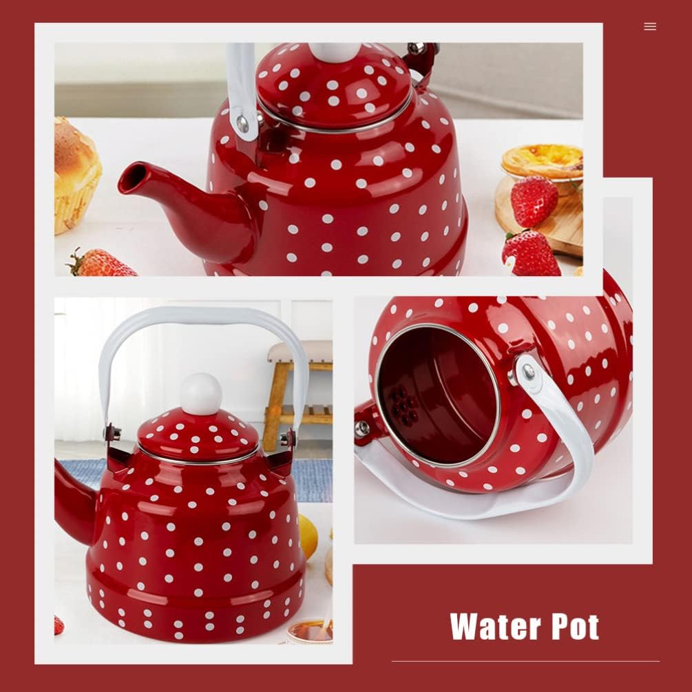 Durable Retro Porcelain Teakettle Ceramic Handle Heat Resistant 11L