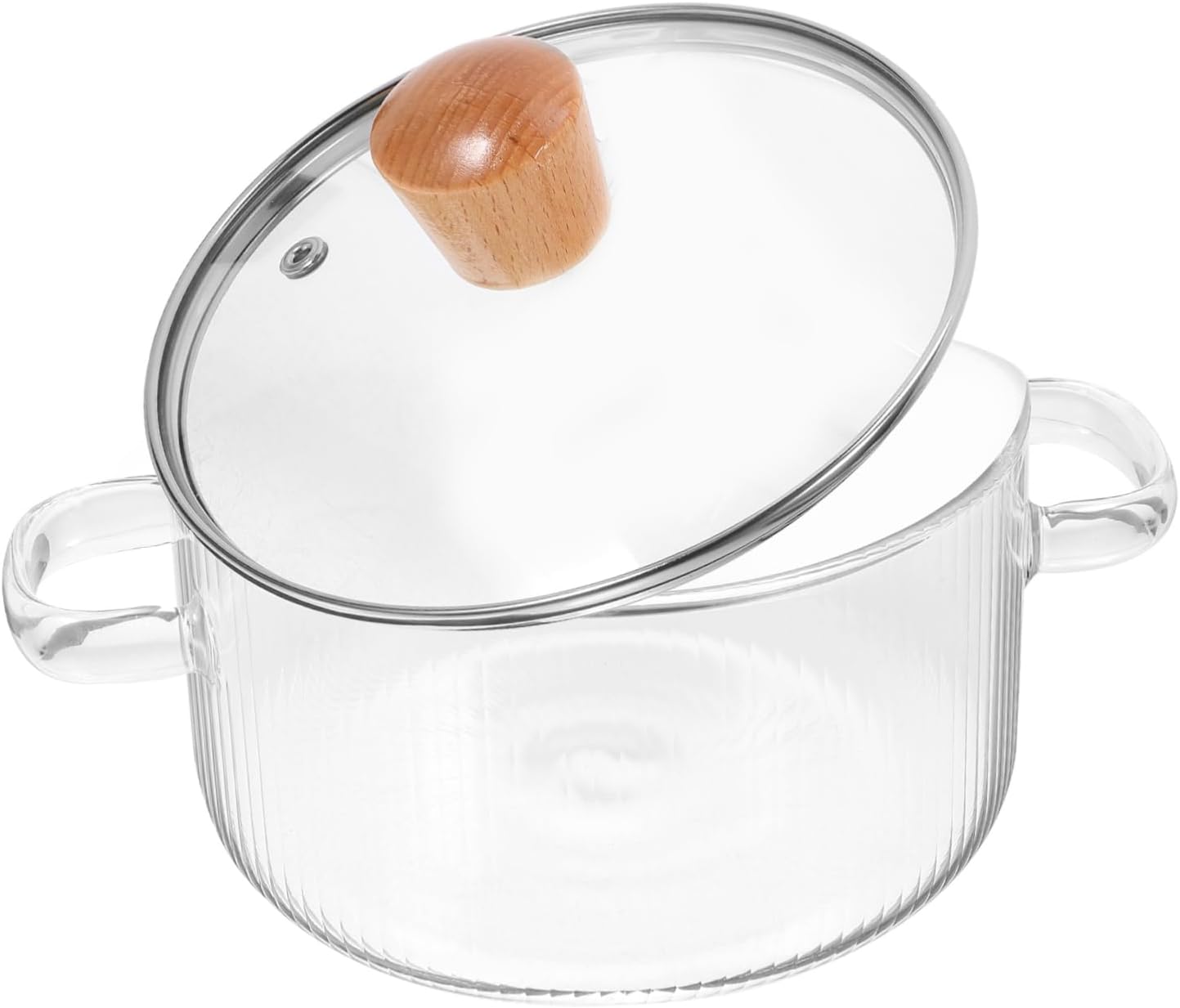 Luxshiny 2-Piece Glass Cookware Set