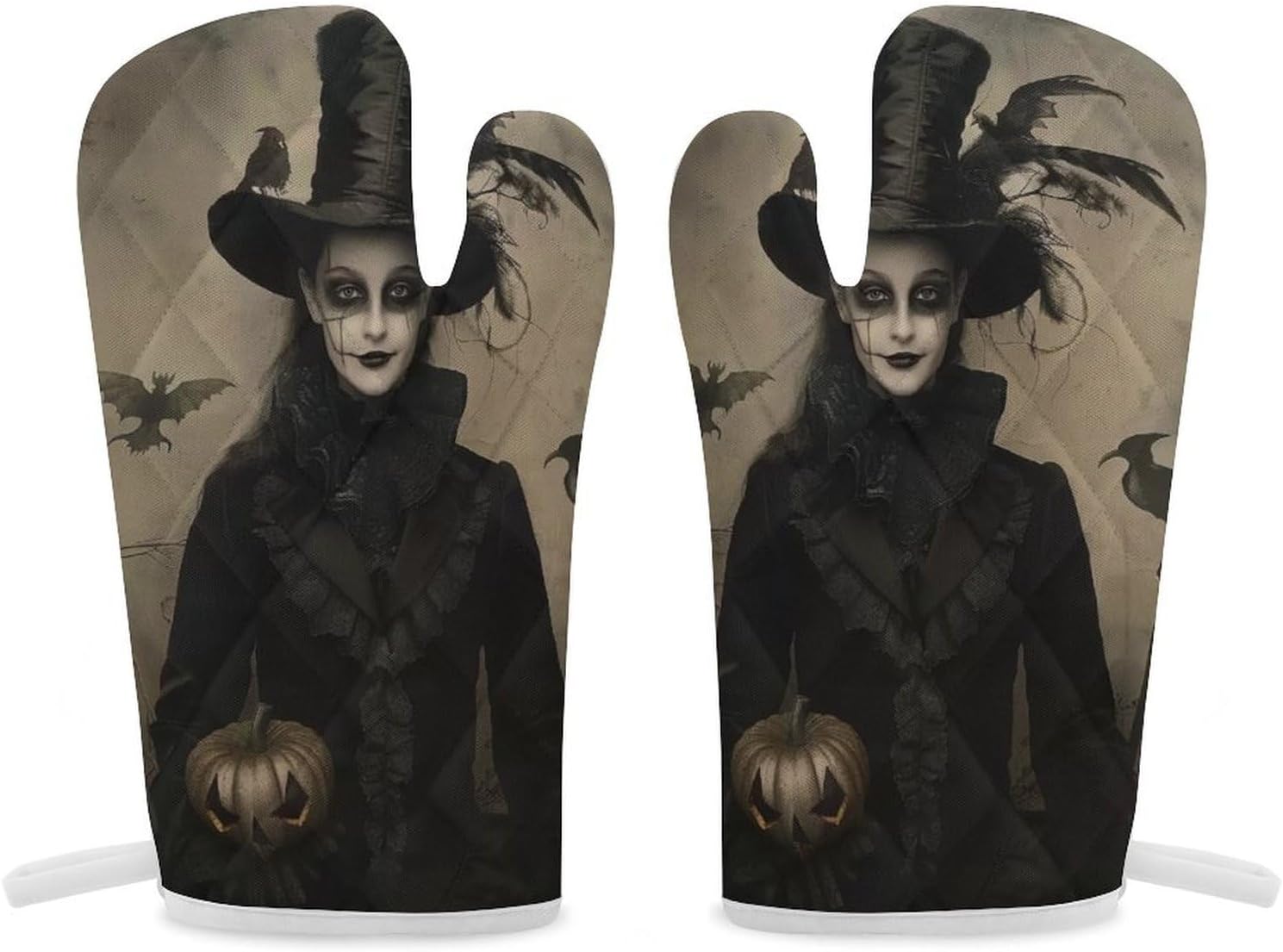 Halloween Child Portrait Oven Mitts 2-Piece Set