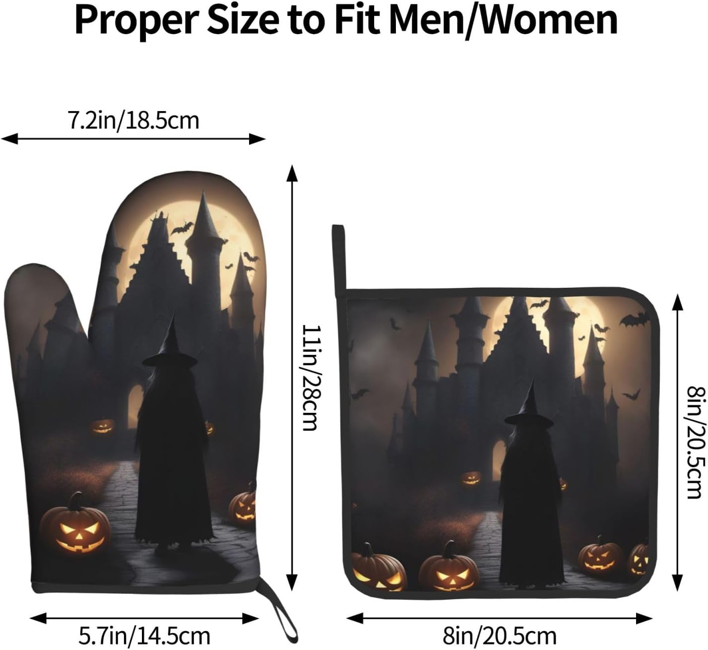 Halloween Goth 1 Heat-Resistant Oven Gloves Set