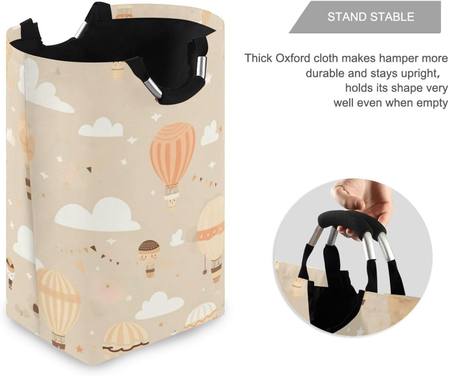Kigai Collapsible Laundry Basket with Handles Durable Organization Tool for Home
