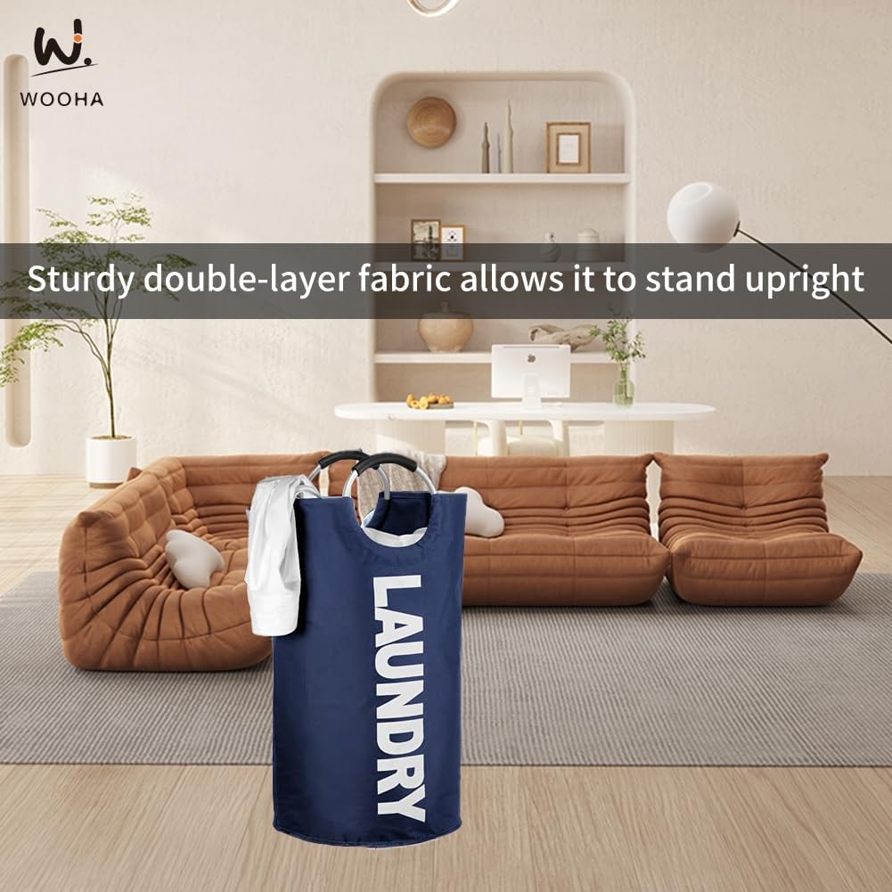 WOOHA 125L Collapsible Laundry Hamper for Bedroom Closet Bathroom