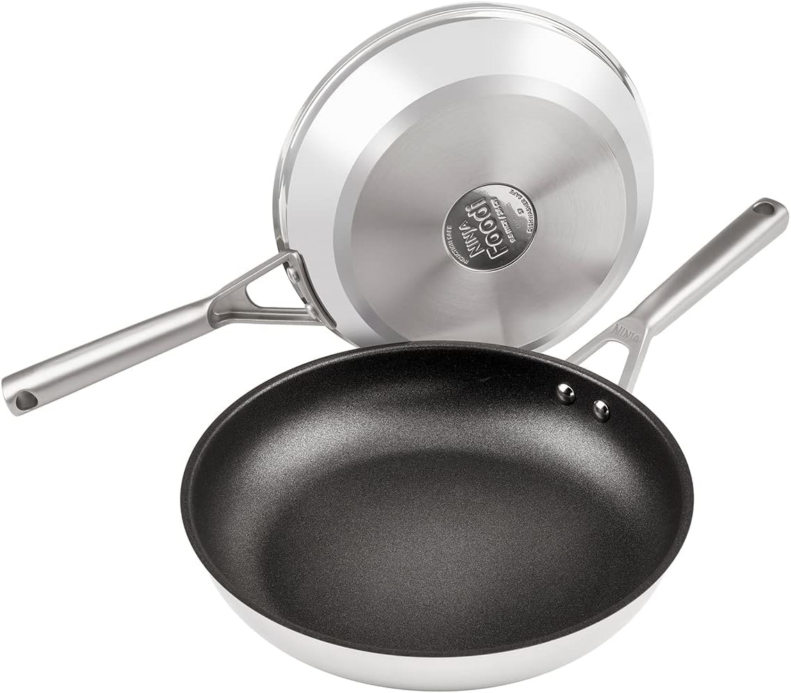 Duplex Steel Non-Stick 2-Piece Frying Pan Set ZEROSTICK Sleek Design