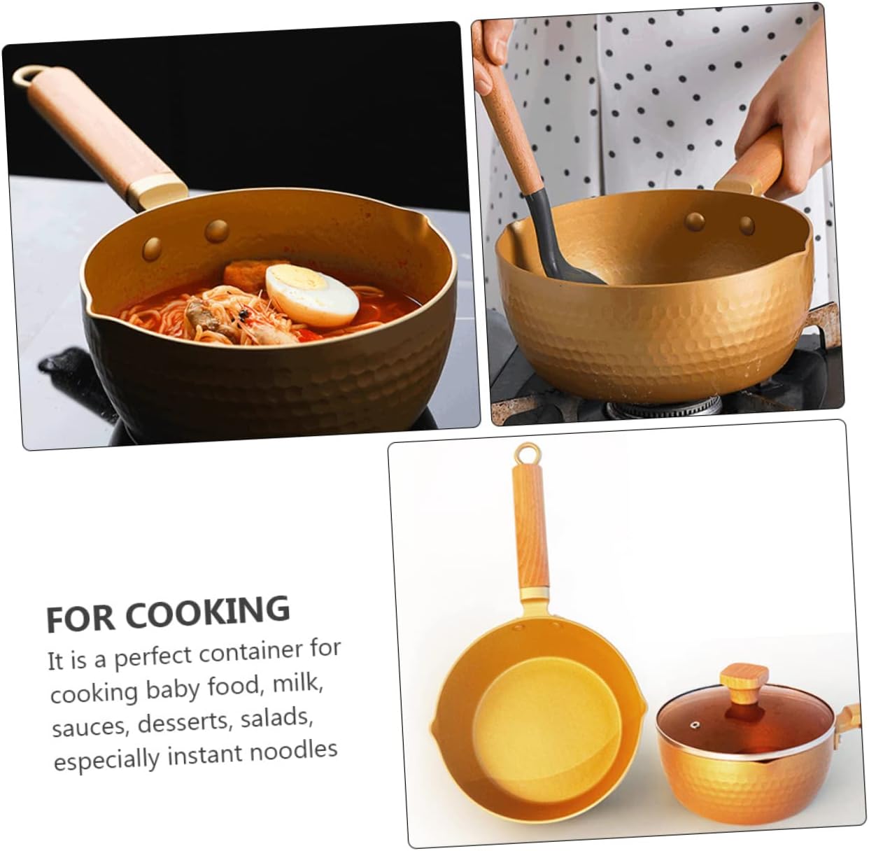 PRETYZOOM Non-Stick Sauce Pan with Ergonomic Handle