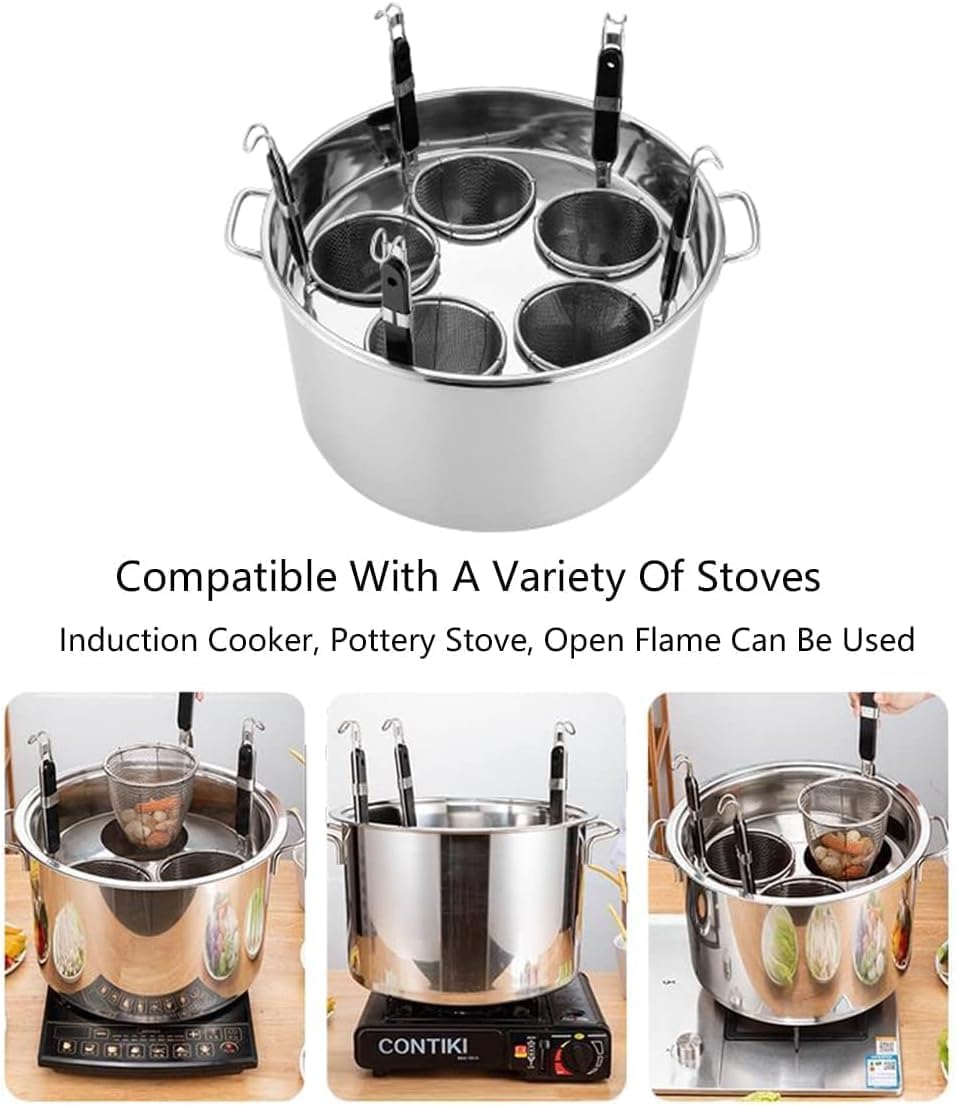 AttreX Multi-Functional Pasta Pot Set with Strainer Basket for Home Use