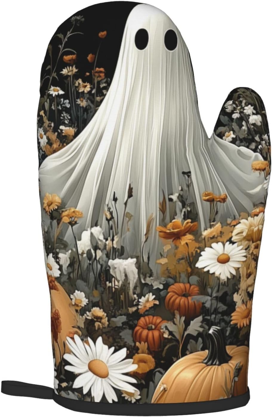 FireDeer Halloween Ghost Oven Mitts and Pot Holders Set