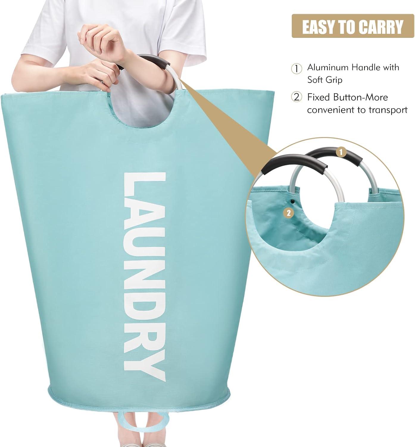 125LX-Large Laundry Basket Heavy-Duty Organizer