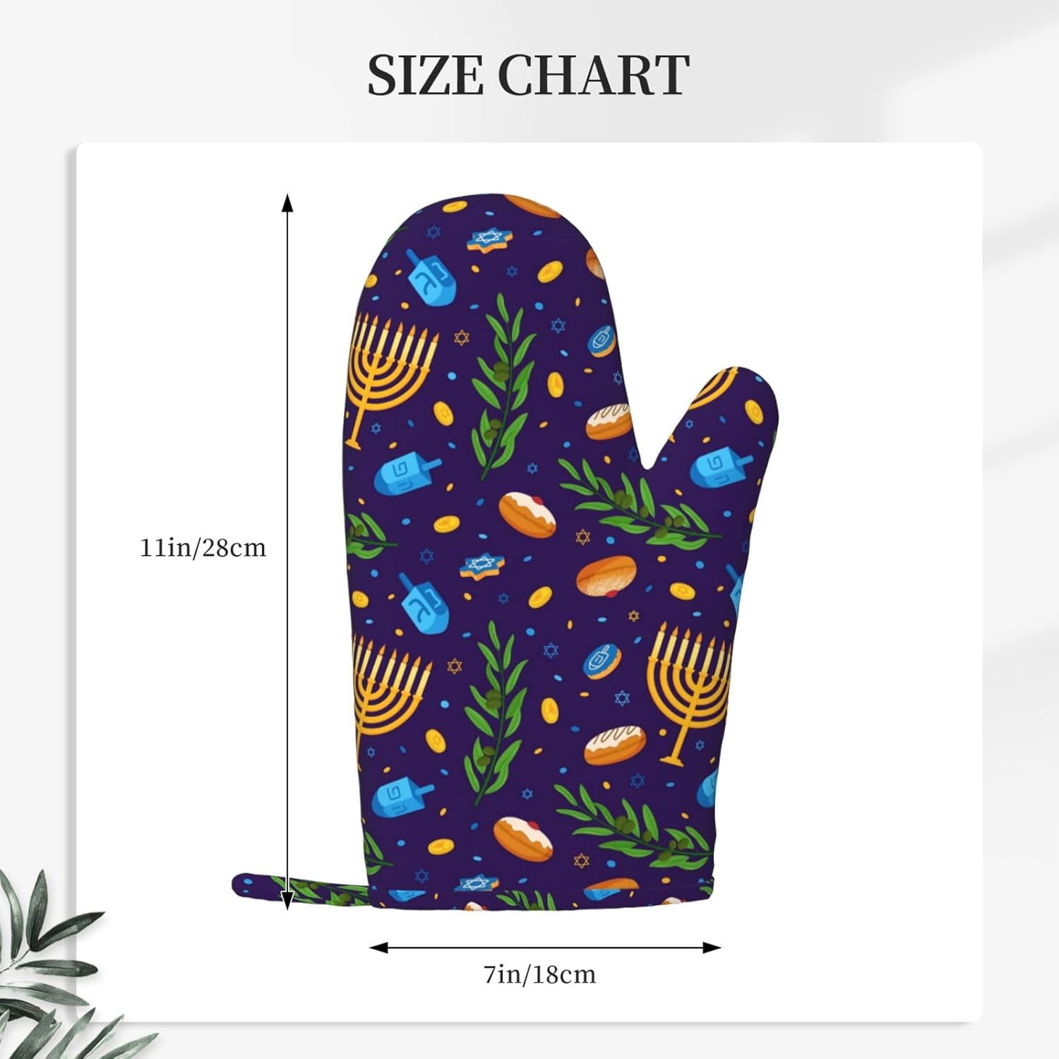 Happy Hanukkah jewish festival oven mitts WJJUOA