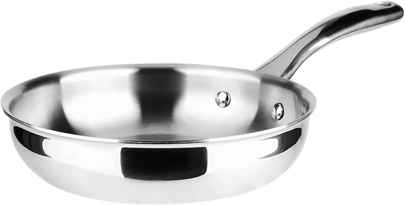 Duxtop 8-Inch Tri-Ply Stainless Steel Fry Pan